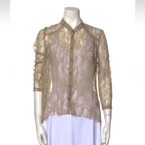 Raquel Allegra nude lace top - xs